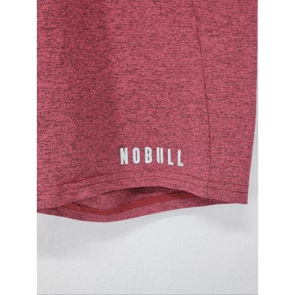 NOBULL Shorts Mens Medium Red Heather Athletic Training Lined Drawstring Pockets - Picture 2 of 13